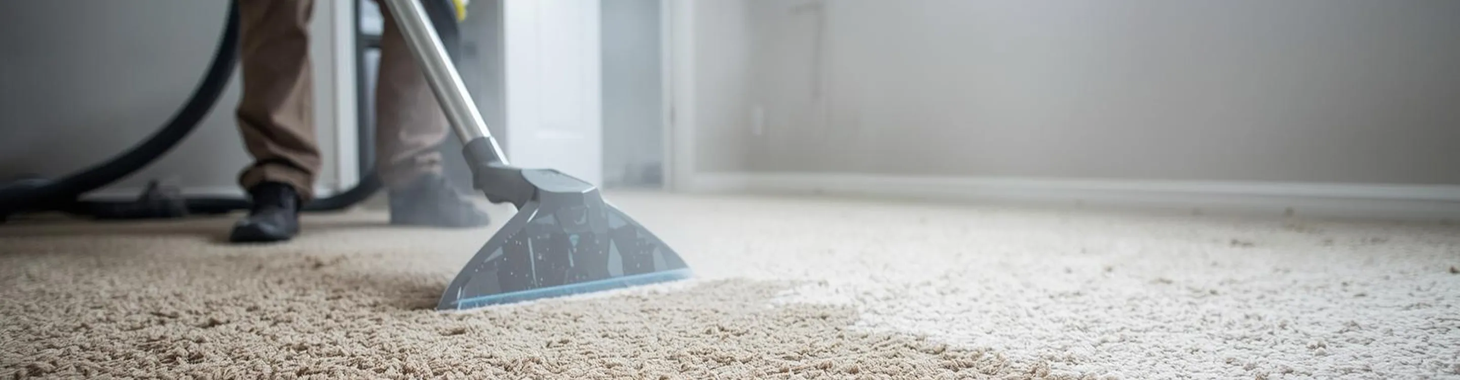 Closeup of insurance carpet cleanup