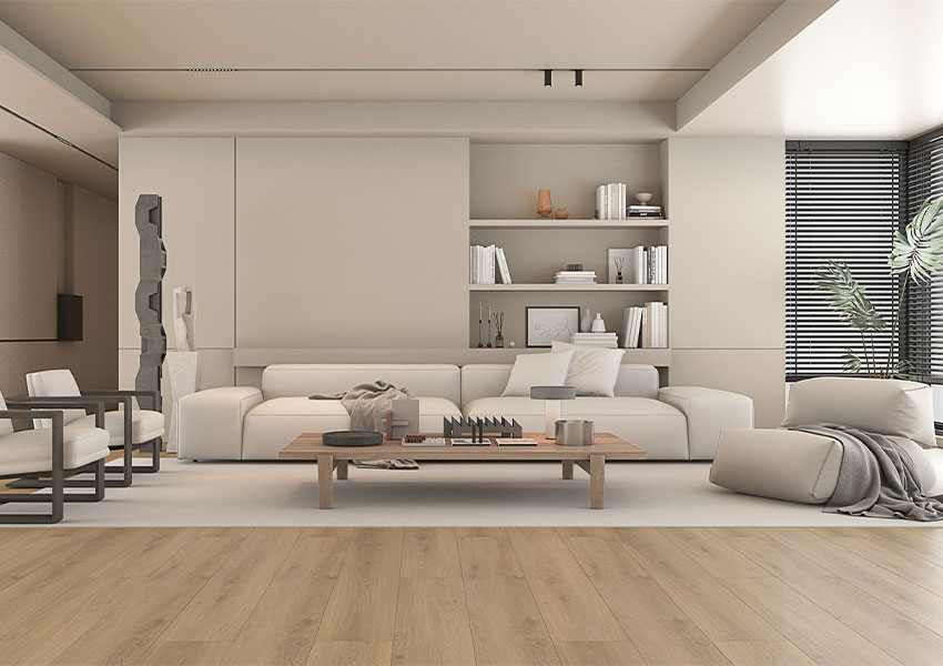 laminate flooring in cozy living room